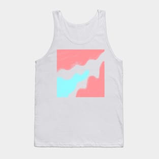 Red blue watercolor abstract art Tank Top